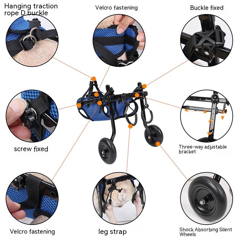 H&Paws dog wheelchair folded for transport
