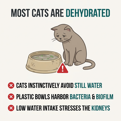 Most cats are dehydrated — problem